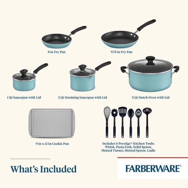 Farberware&#174; DiamondMax&#8482; Nonstick 15pc. Cookware Set - Aqua