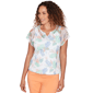 Petite Hearts of Palm All Sun and Games Leaf Textured Blouse - image 3