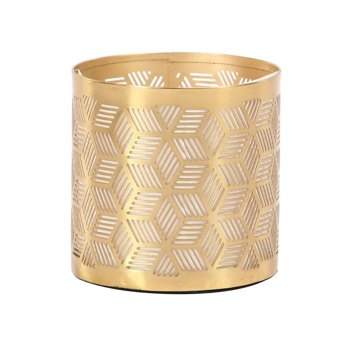9th & Pike® Gold Iron Glam Geometric Pencil Holder