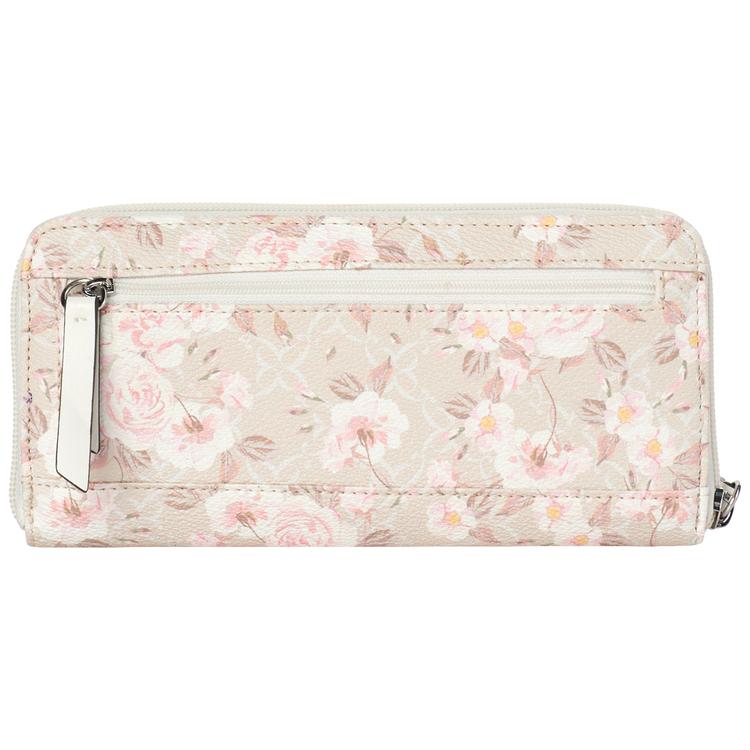 Womens Nine West Norah Zip Wallet - Milk Logo Floral