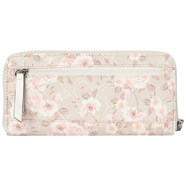 Womens Nine West Norah Zip Wallet - Milk Logo Floral