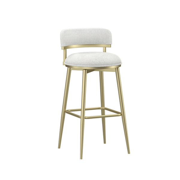 HH2 Home Jaxon Metal & Upholstered Swivel Adjustable Height Stool