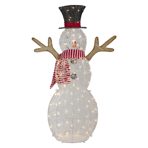 Northlight 48in. LED Top Hat Snowman Outdoor Christmas Decoration