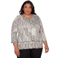 Plus Size Alfred Dunner Detail Driven Spliced Aztec Animal Skin - image 1