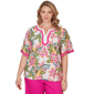 Plus Size Alfred Dunner Hothouse Florals Tropical Floral Trim De - image 1