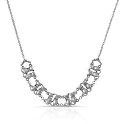 1928 Silver Tone Crystal Multi Double Cat Collar Necklace
