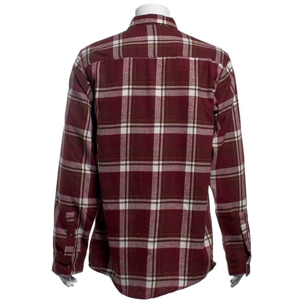 Mens Big & Tall Mountain Ridge Flannel Shirt - Red/Brown/White