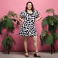Plus Size 24/7 Comfort Apparel Black & White Mini Dress - image 4