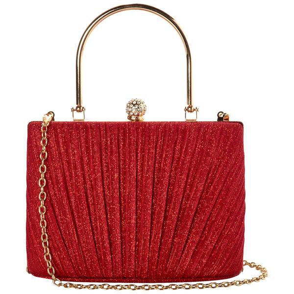 D''Margeaux Diagonal Shimmer Evening Clutch Bag - image 
