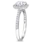 Sterling Silver 1 3/8ctw. Created White Morganite Halo Ring - image 3