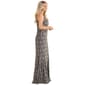 Womens R&M Richards Sleeveless Halter Two Tone Lace Evening Gown - image 4
