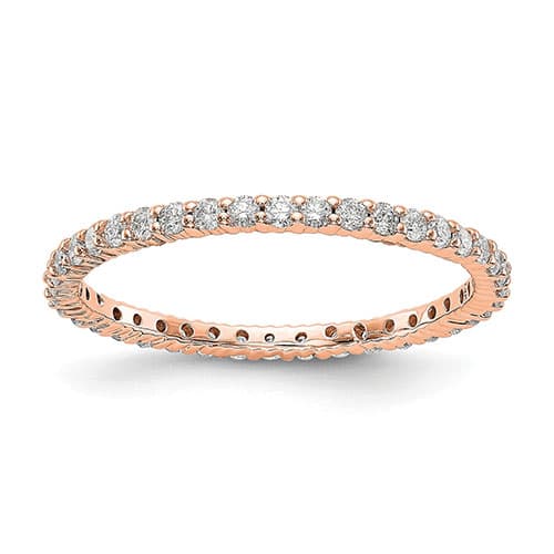 Endless Affection(tm) 14kt. Rose Gold Prong Eternity Band - image 