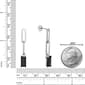 Gemminded Sterling Silver Baguette Onyx Earrings - image 4
