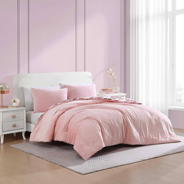 Betsey Johnson Velvet Reversible Duvet Set - image 