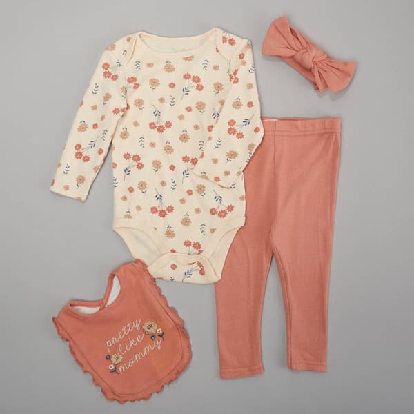 Baby Girl &#40;NB-9M&#41; Rene Rofe&#40;R&#41; 4pc. Pretty Like Mom Layette Set - image 
