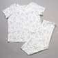 Womens Laura Ashley Short Sleeve Floral Lace Capri Pajama Set - image 1