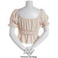 Juniors No Comment Cadence Smocked Peasant Blouse - image 2
