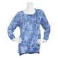 Womens French Laundry French Terry Tie Dye Sweatshirt-Navy/Denim - image 1