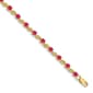 Gemstone Classics(tm) 14kt. Gold Ruby Round Link Bracelet - image 1