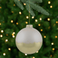Northlight Brushed White & Gold Glass Ball Christmas Ornament - image 1