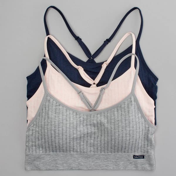 Womens Nautica 3pk. Rayon Blend Ribbed Seamless Bras NT7213-3PKW - image 