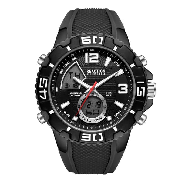 Mens Kenneth Cole Reaction&#40;R&#41; Ana-Digi Black Watch - KRWGP7005704 - image 