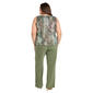 Plus Size R&M Richards 3pc. Abstract Metallic Crinkle Pant Set - image 4