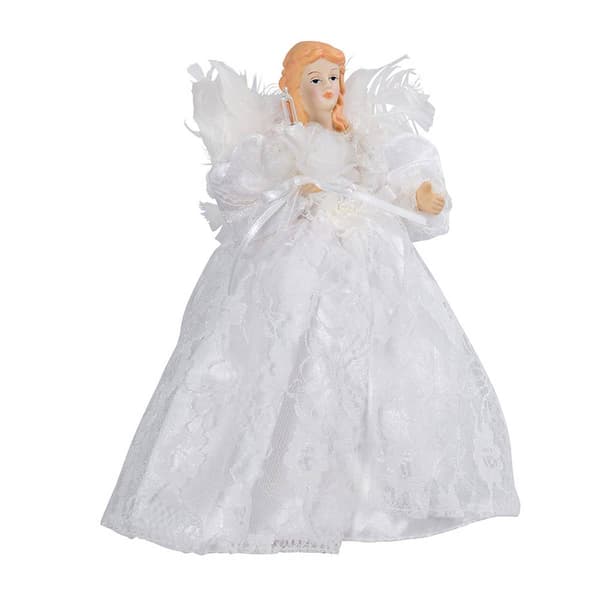Kurt Adler 10-Light 9in. White Angel Treetop