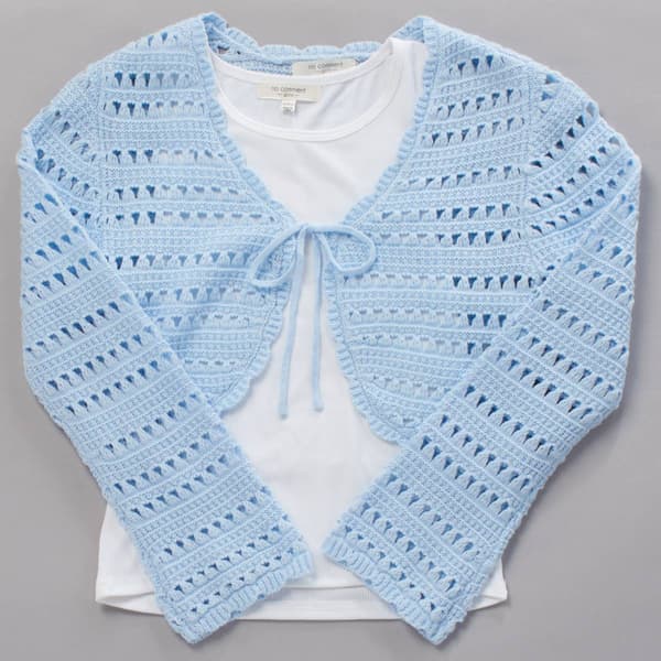 Girls (7-16) No Comment 2pc. Crochet Front Tie Top w/ Tank Top