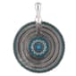 Wearable Art Antique Round Disc with Turquoise Enhancer Pendant - image 1