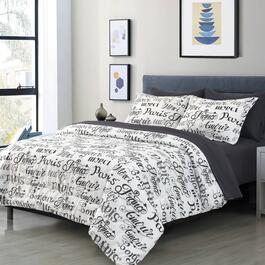 Spirit Linen Home&#8482; 8pc Bed-in-a-Bag French Words Comforter Set