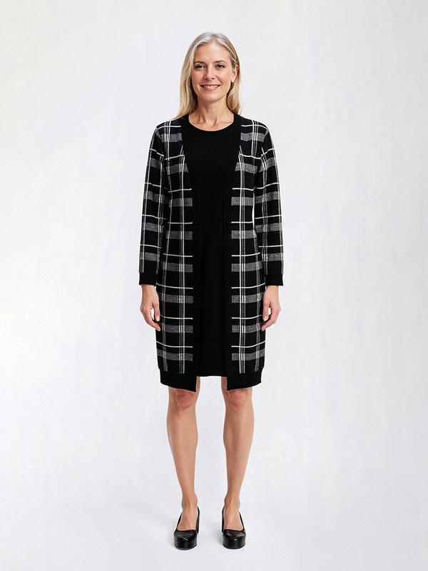 Womens Birch Long Sleeve Plaid Jacket Dress