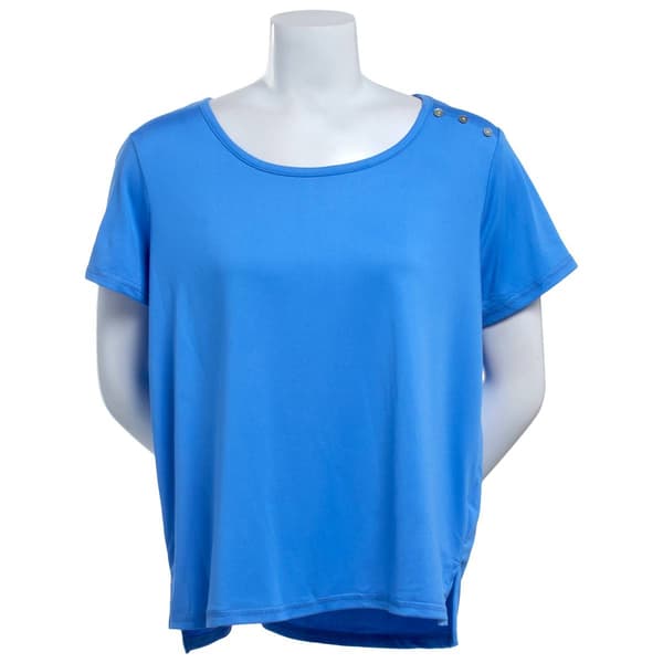 Womens Muk Luks Short Sleeve Cloud Knit Tee - image 