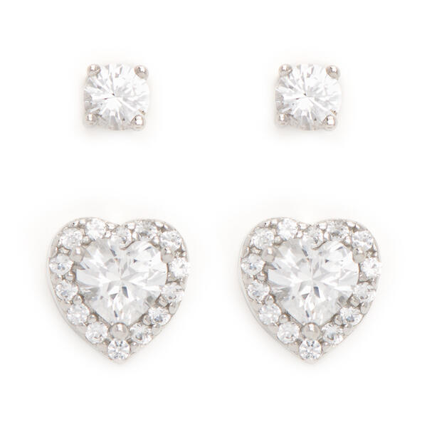 Gianni Argento Sterling Silver Lab White Sapphire Earrings - image 