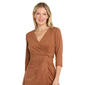 Womens R&M Richards 3/4 Sleeve Suede Faux Wrap Dress - image 3