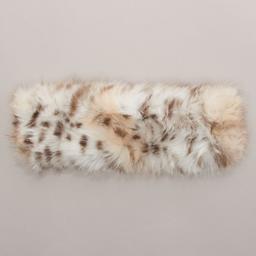 Womens Betsey Johnson Snow Leopard Faux Fur Headband
