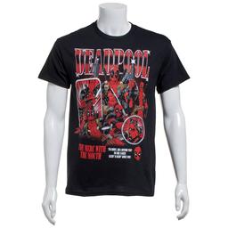 Young Mens Marvel Deadpool Rap Short Sleeve Graphic Tee