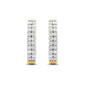 Yellow Gold Over Silver 1/4cttw. Lab Grown Diamond Hoop Earrings - image 1