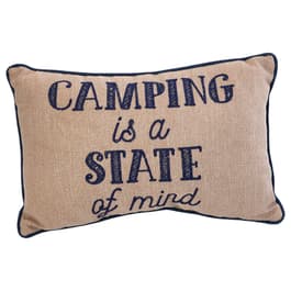 Camping State of Mind Decorative Pillow - 13x20