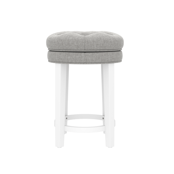 HH2 Home Krauss Grey Backless Swivel Counter Height Stool