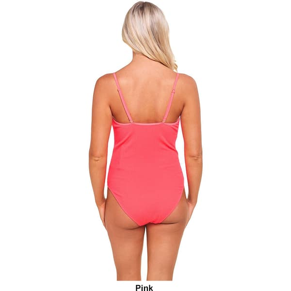 Juniors YMI&#174; Solid Ribbed One Piece Swimsuit