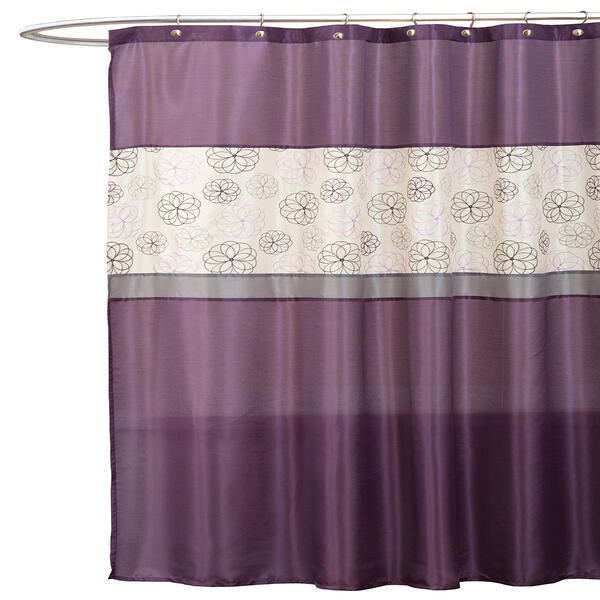 Lush Décor® Covina Purple Shower Curtain