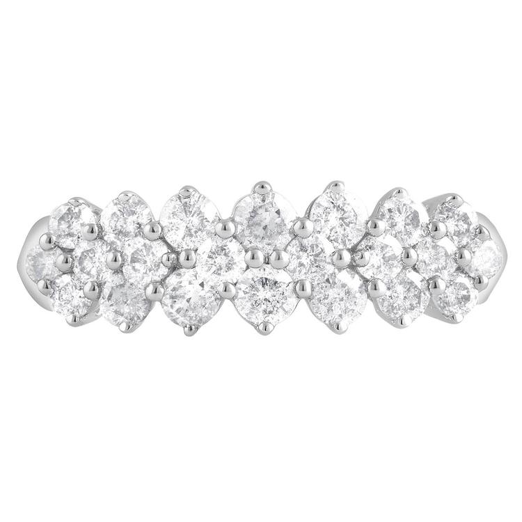 Nova Star White Gold Multi Row Lab Grown Diamond Ring