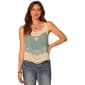 Womens Democracy Sleeveless V Neck Crochet Woven Blouse - image 1