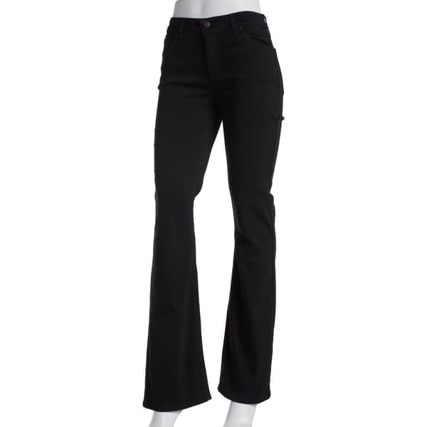 Juniors Celebrity Pink Mid Rise 5 Pocket Basic Bootcut Pants - image 