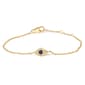 Haus of Brilliance 10kt. Yellow Gold Blue Sapphire Link Bracelet - image 1