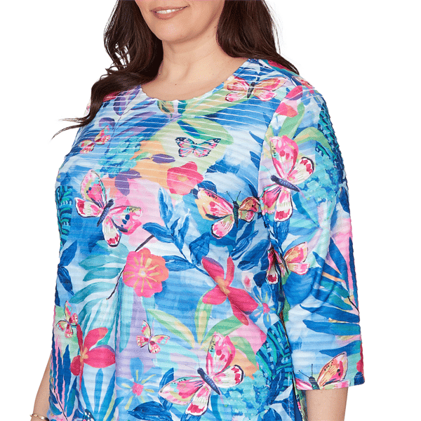 Plus Size Alfred Dunner The Royal Treatment Tropical Blouse