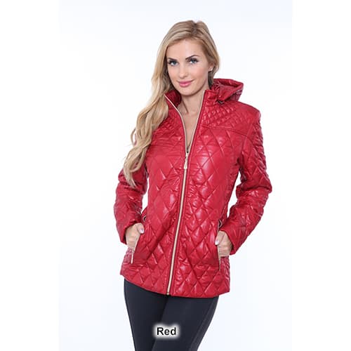 Womens White Mark Puffer Jacket