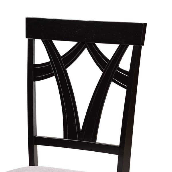 Baxton Studio Derya Modern Grey Fabric Wood 5pc. Dining Set