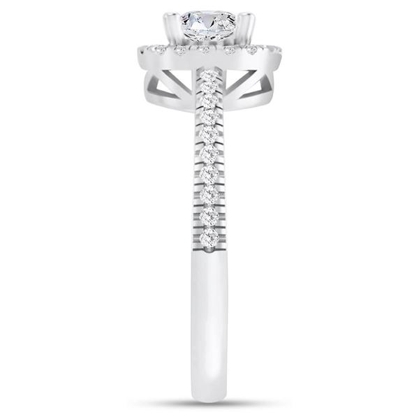 Nova Star® Sterling Silver 1ctw. Lab-Grown Diamond Halo Ring